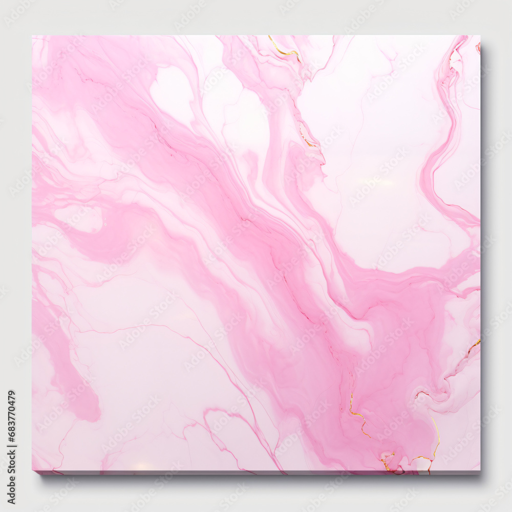 Pink marble texture on white background
