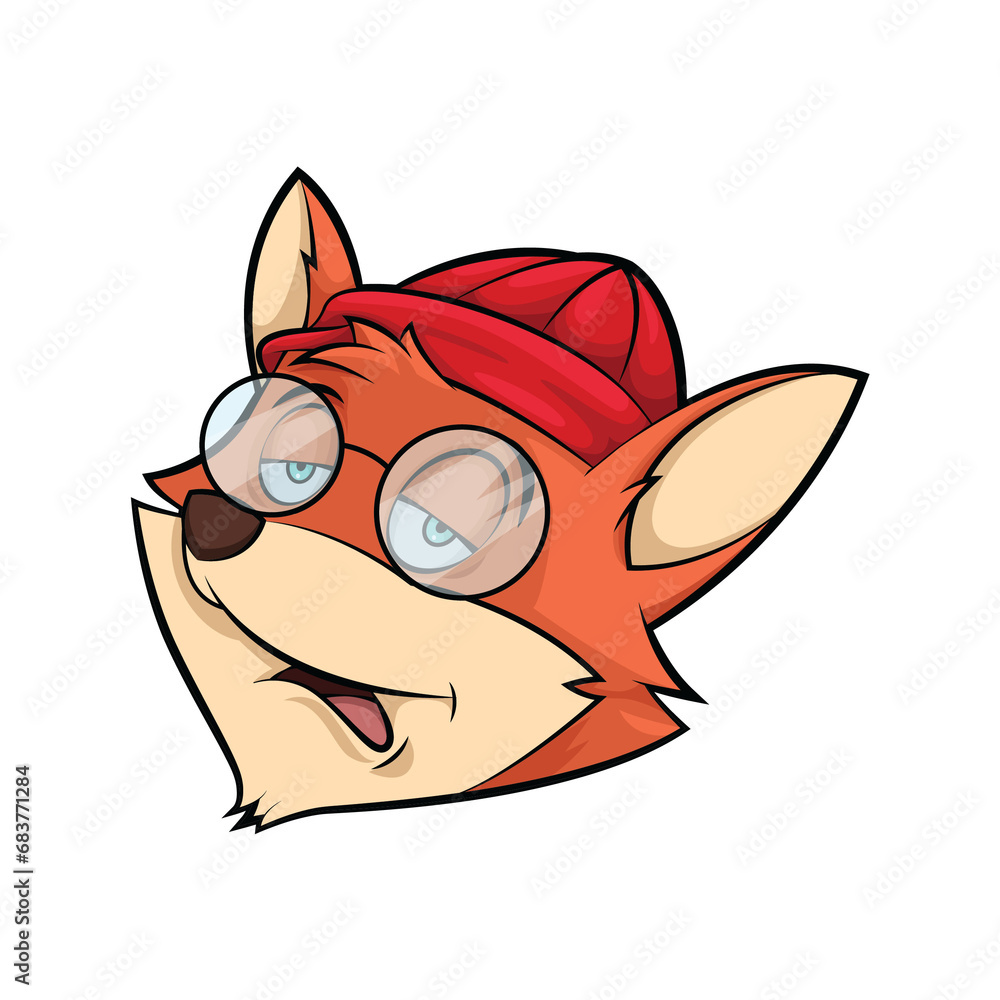 Obraz premium fox stickers