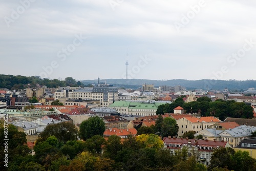  Panorama view of the capital city of Lithuania. 