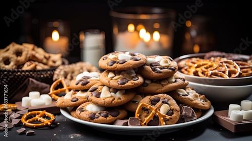 a bunch of cookies sitting on top of a rack