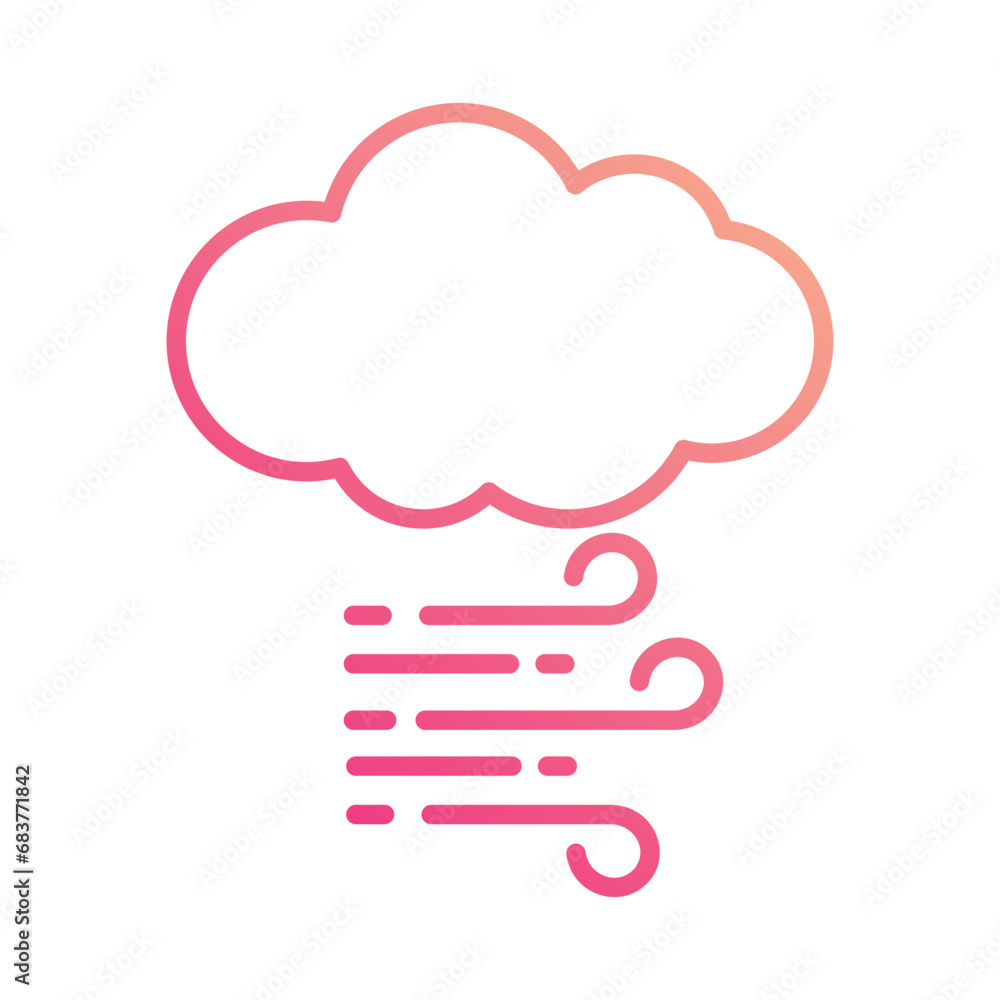 Wind icon isolate white background vector stock illustration Wind icon isolate white background vector stock illustration