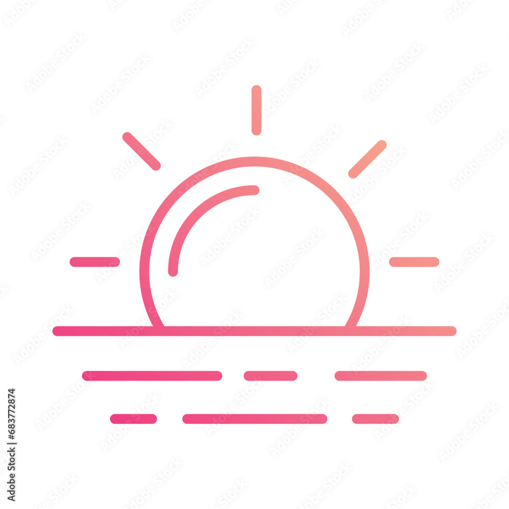 Sunset icon isolate white background vector stock illustration Sunset icon isolate white background vector stock illustration