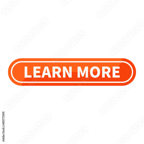 Learn More Button In Orange Rounded Rectangle Shape For Advertisement Information Business Marketing
