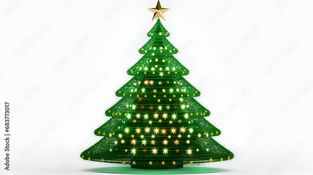 christmas tree isolated,green christmas tree,christmas tree isolated on white,Evergreen Elegance: Isolated Christmas Tree in Vibrant Green,Festive Foliage: Green Christmas Tree Stands Out