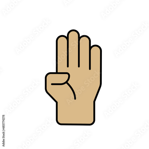 Finger icon stock vector illustration