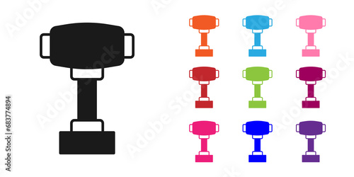 Black Gear shifter icon isolated on white background. Manual transmission icon. Set icons colorful. Vector
