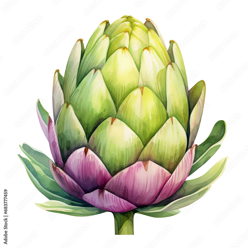 watercolour artichoke, png watercolour artichoke, png