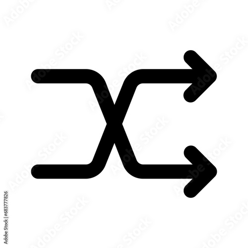 shuffle line icon