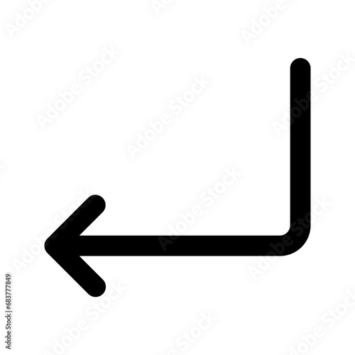 turn left line icon