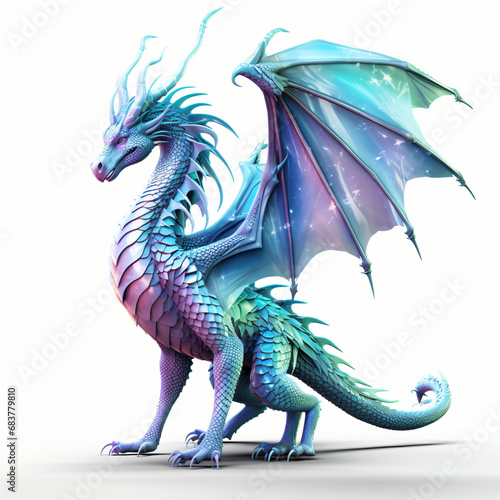  Fantasy Dragon Clipart isolated on white background