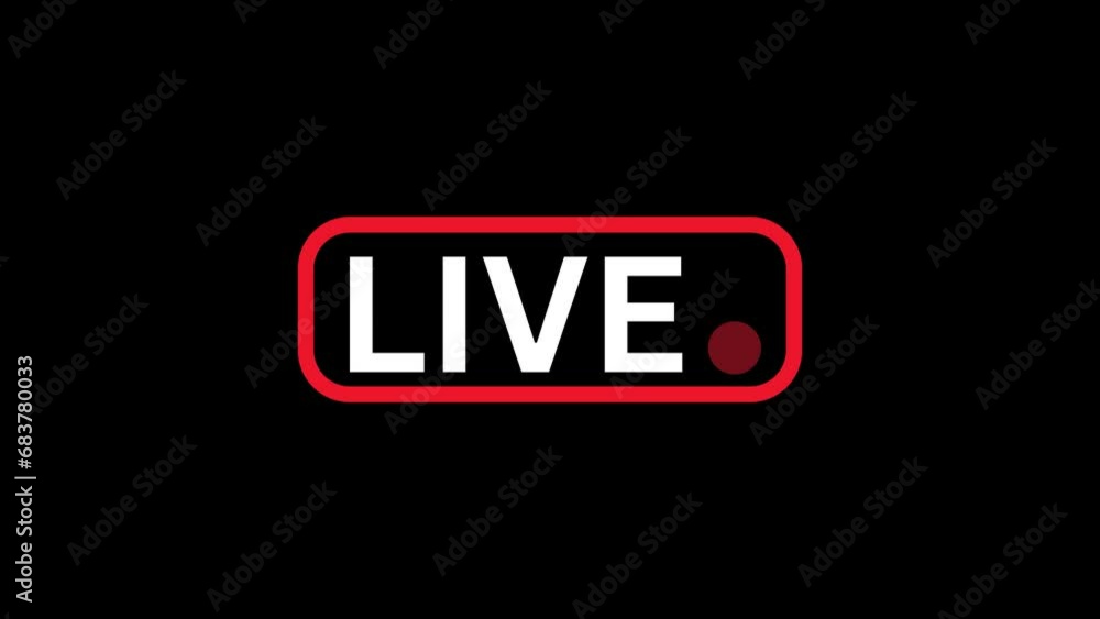 Animated Live Stream sign with button of live streaming icon on black background. Perfect for shows and social media live performances or your channel. Animated Live Stream sign with button of live streaming icon on black background. Perfect for shows and social media live performances or your channel.
