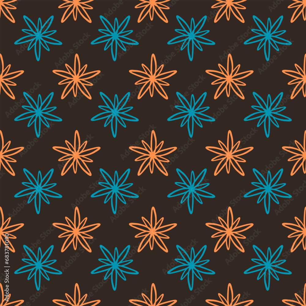 Botanical flower pattern. Seamless nature vector Botanical flower pattern. Seamless nature vector
