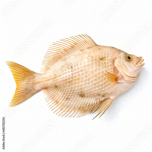 Side view of Sole fish isolated on a white background