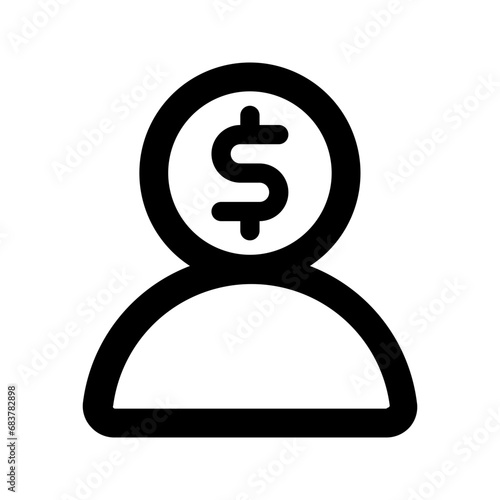 financial advisor line icon