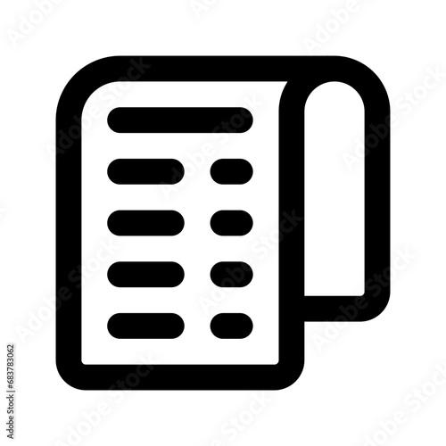 receipt line icon