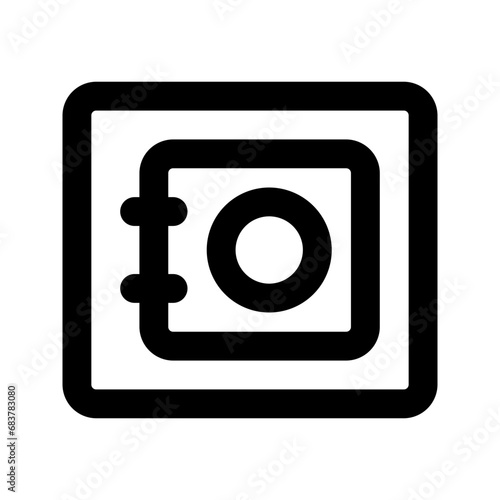 safe box line icon