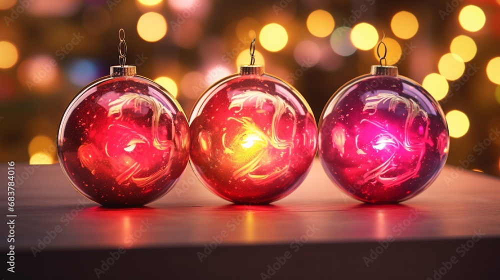Obraz premium Colorful christmas balls