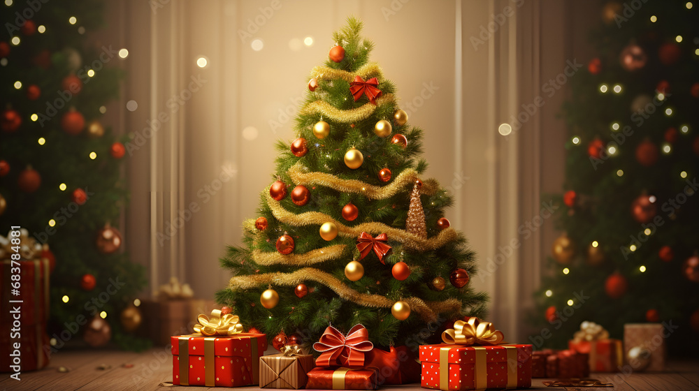 christmas tree with presents,christmas tree and gifts,christmas tree with gifts,Joyful Giving: Christmas Tree and Gifts Delight,Yuletide Treasures: Christmas Tree with a Bounty of Gifts