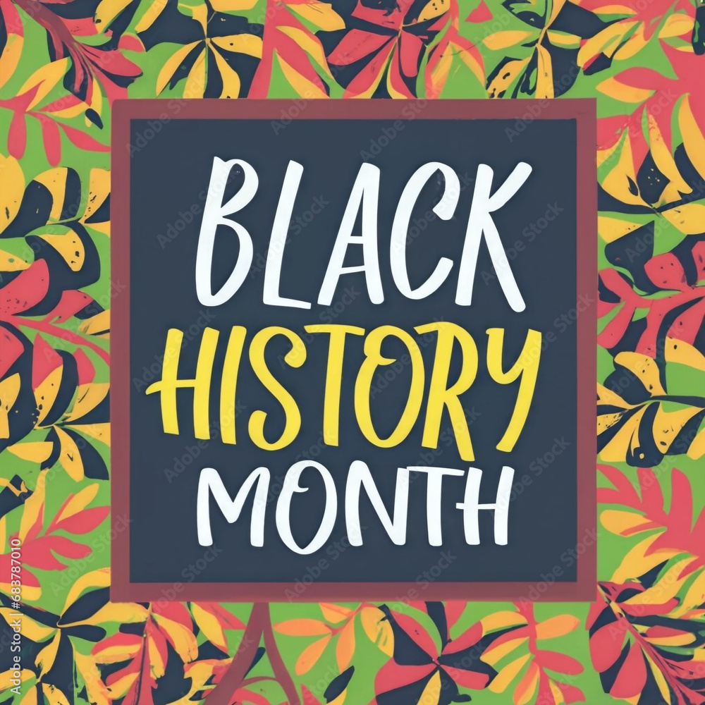 Black History Month. Celebrated annually in February in the USA and Canada, October in Great Britain . Background, poster, greeting card, banner design.Generative AI