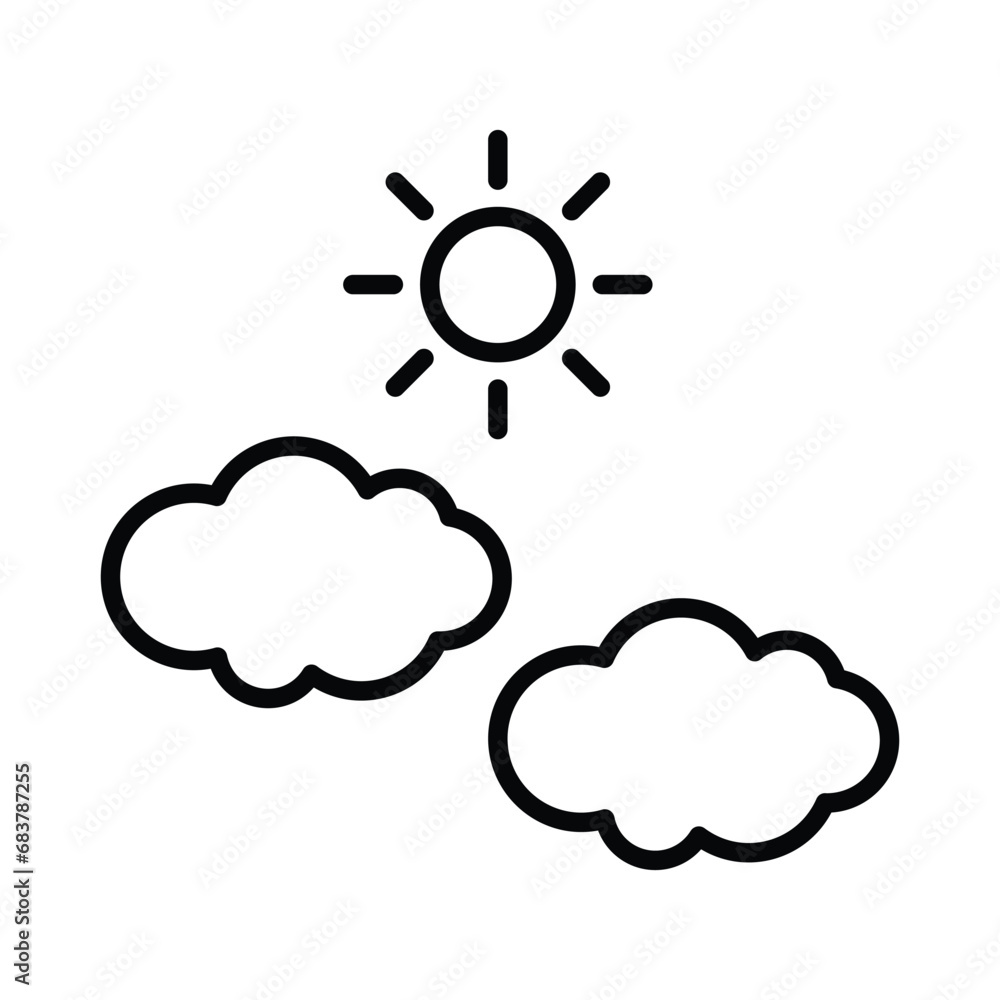 Clear Sky icon isolate white background vector stock illustration Clear Sky icon isolate white background vector stock illustration