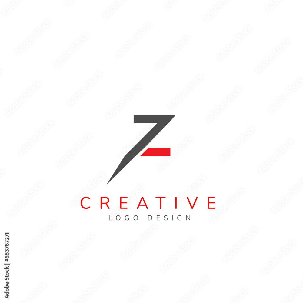 Creative Z Letter Logo Design with Swoosh Icon Vector.