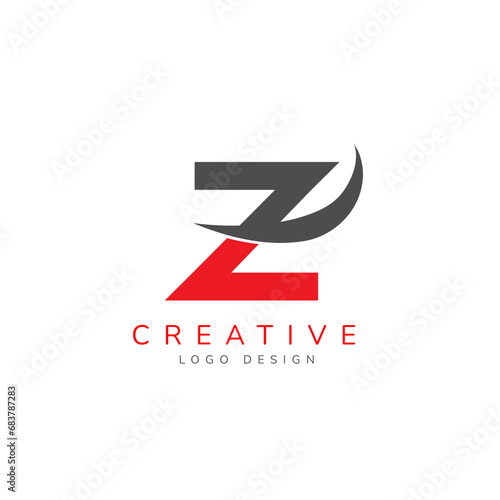 Free Download Creative Z Letter Logo Design with Swoosh Icon Vector. - GFXLoad