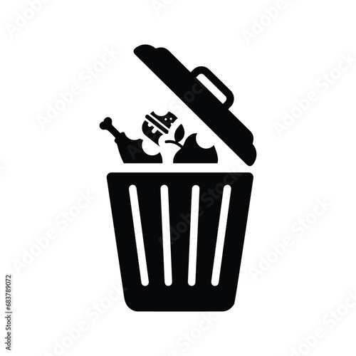 Food, food waste, garbage icon.