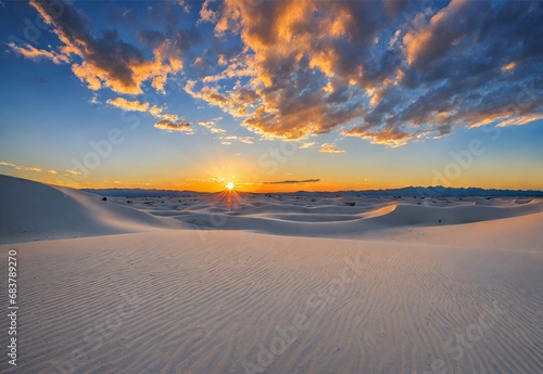 Majestic Mosaics  New Mexico s White Sands National Park Sunset.