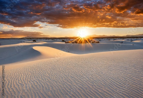 Majestic Mosaics  New Mexico s White Sands National Park Sunset.