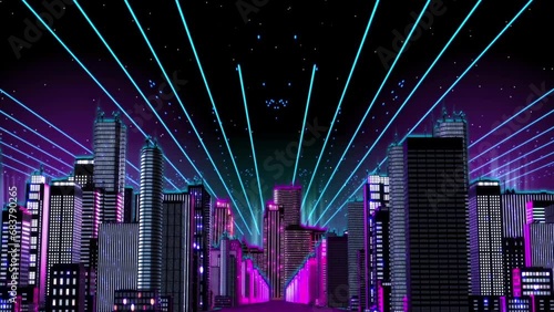 Neon City Beat Vj Loop