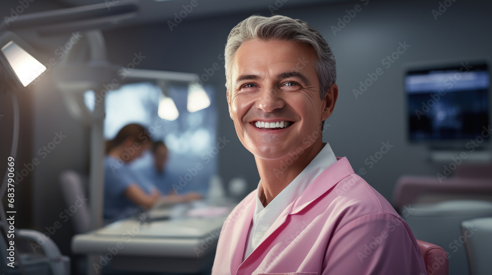 Portrait of surgeon doctor in the hospital