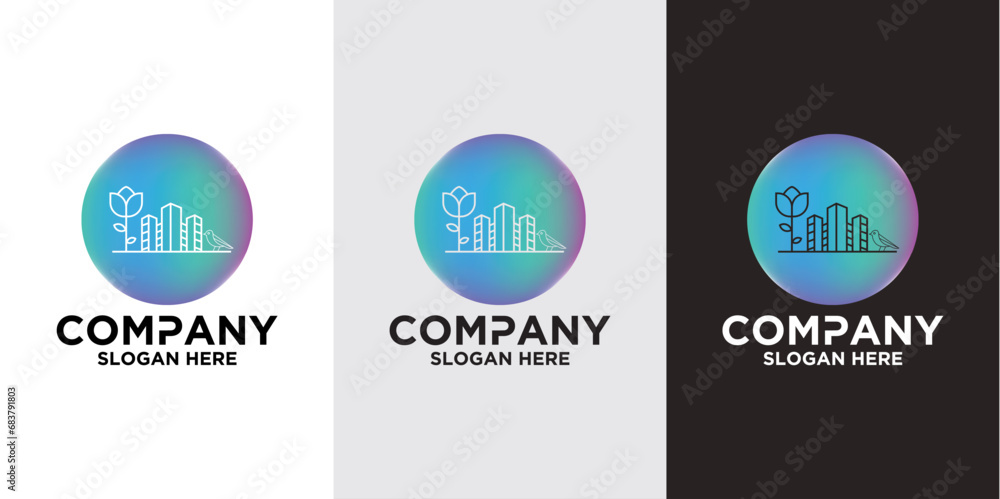 BUILDING LOGO IN A CIRCLE BUILDING LOGO IN A CIRCLE