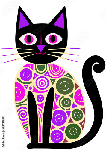 black and white cats