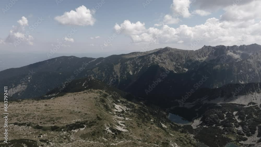 Aerial view of breathtaking mountain landscape with lakes.
Aerial view of breathtaking mountain landscape with lakes.
