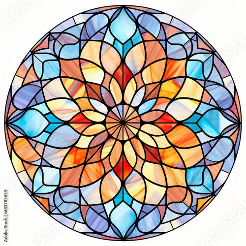 Stained Glass Clipart isolated on white background
