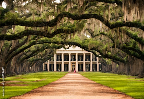 Southern Serenity: Louisiana's Oak Alley Plantation.