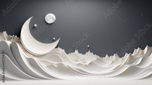  3D moon design photo