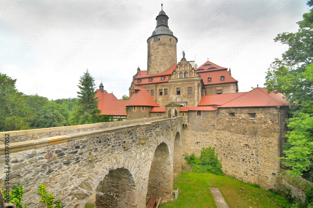 Czocha Castle ( German: Tzschocha)  -  a defensive castle in the village of Sucha in Poland