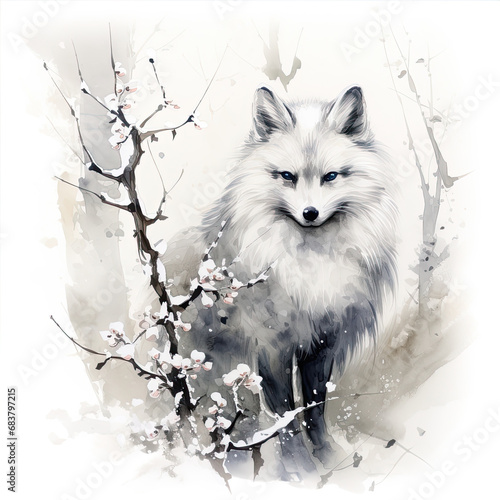 Snowy Winter Fox Backgrounds