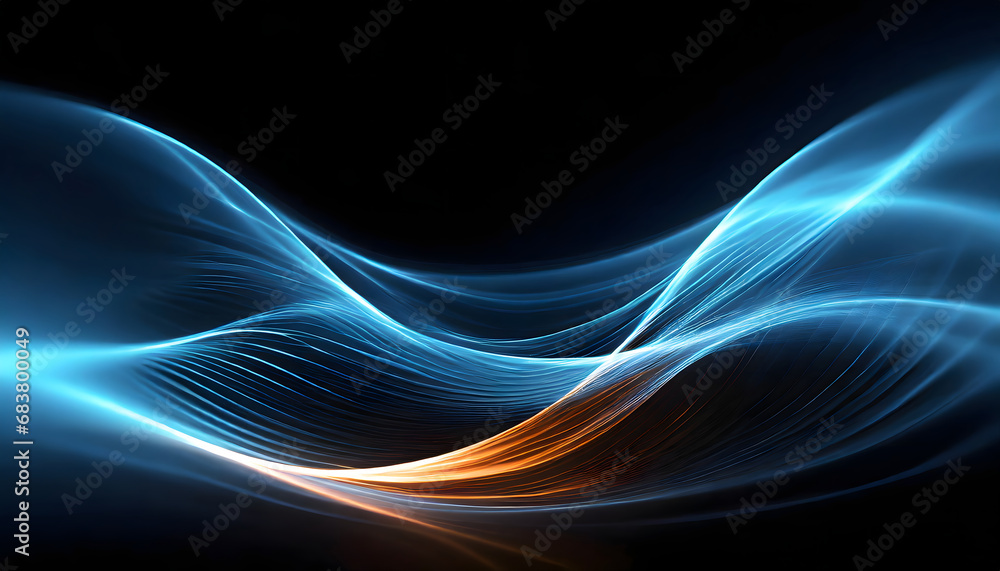Blue wave flame on black background abstract wallpaper Blue wave flame on black background abstract wallpaper