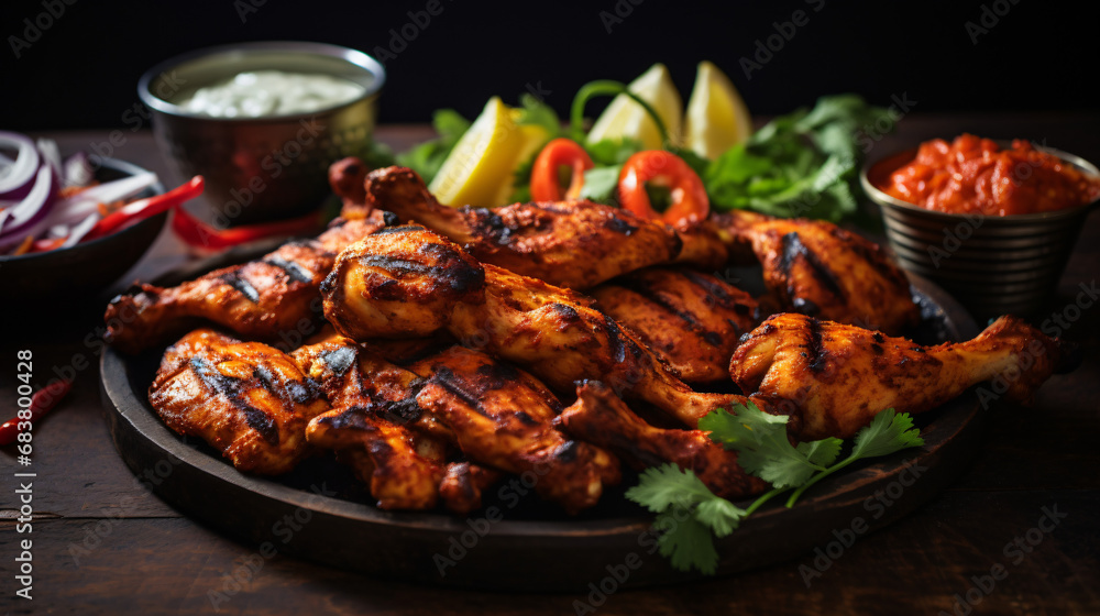 Tandoori chicken food