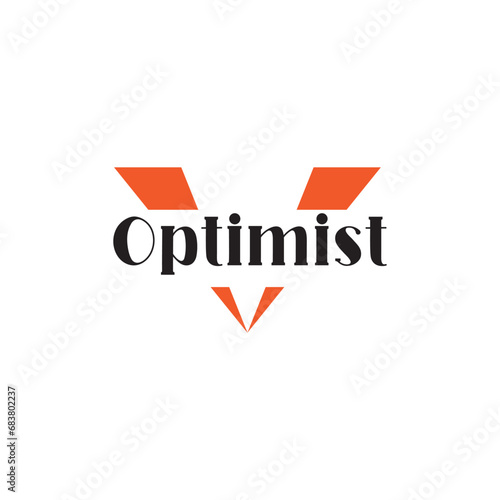 optimist logo quote design lettering typographic vector