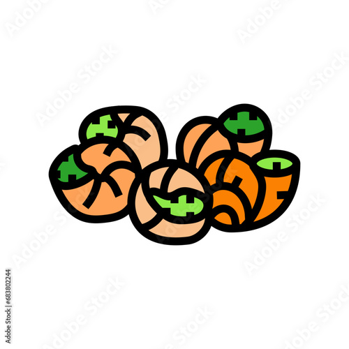 escargot dish french cuisine color icon vector. escargot dish french cuisine sign. isolated symbol illustration