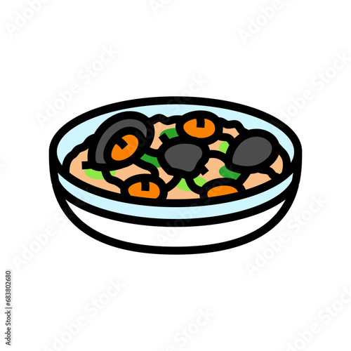 bouillabaisse french cuisine color icon vector. bouillabaisse french cuisine sign. isolated symbol illustration