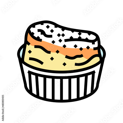 french cuisine souffle color icon vector. french cuisine souffle sign. isolated symbol illustration