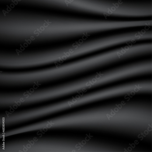 black satin background design. Background design. Satin silky cloth fabric design. Satin background design. Illustration. Vector design. Abstract background design.