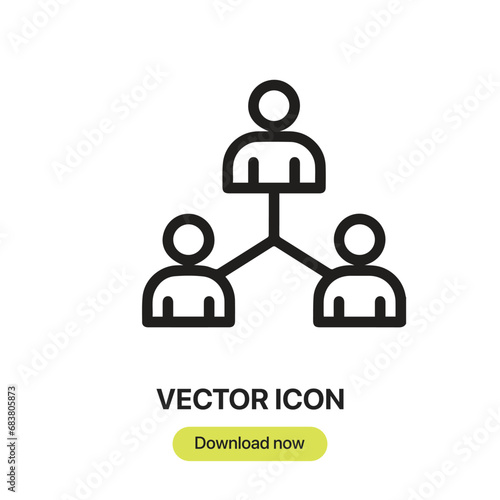 Manager icon vector. Linear-style sign for mobile concept and web design. Manager symbol illustration. Pixel vector graphics - Vector. 