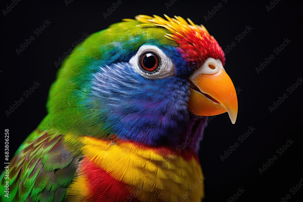 Rainbow finch close up