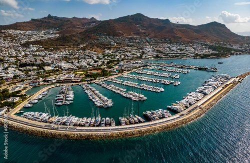 Fototapeta Naklejka Na Ścianę i Meble -  Aerial view of D-Marin Turgutreis near Bodrum, Turkey