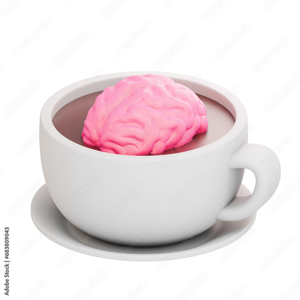 Cafein mind 3d illustration Cafein mind 3d illustration